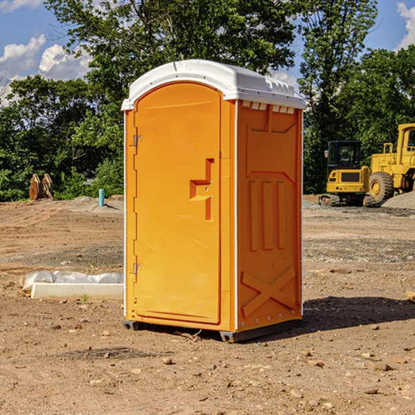 what is the maximum capacity for a single portable restroom in Onida